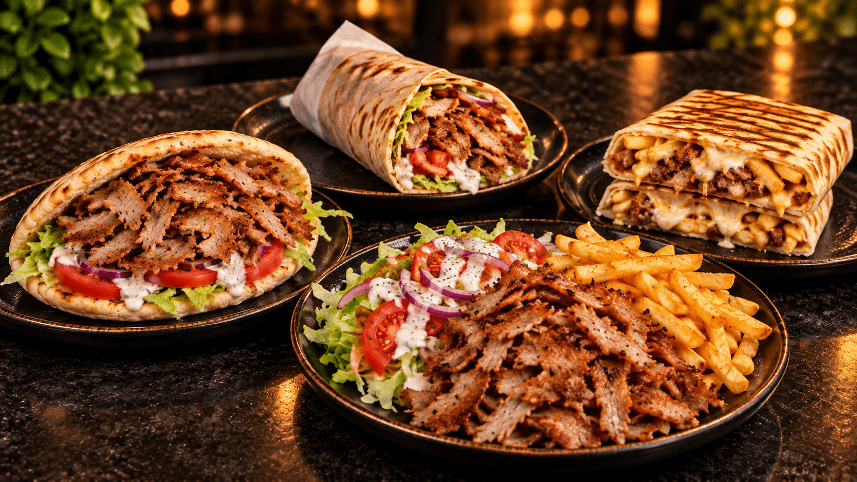 Les Classiques : sandwich, galette, assiette et tacos