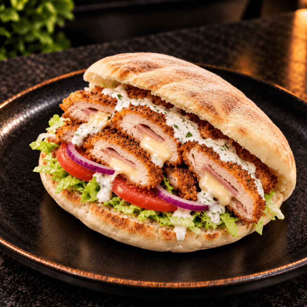 Sandwich cordon bleu