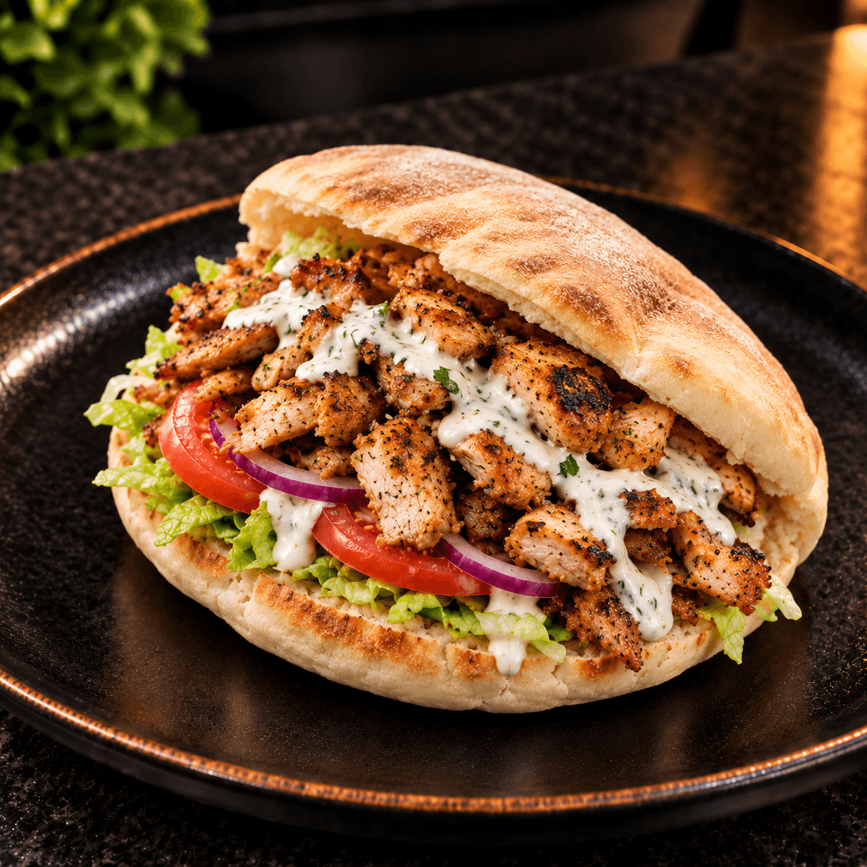 Sandwich poulet mariné