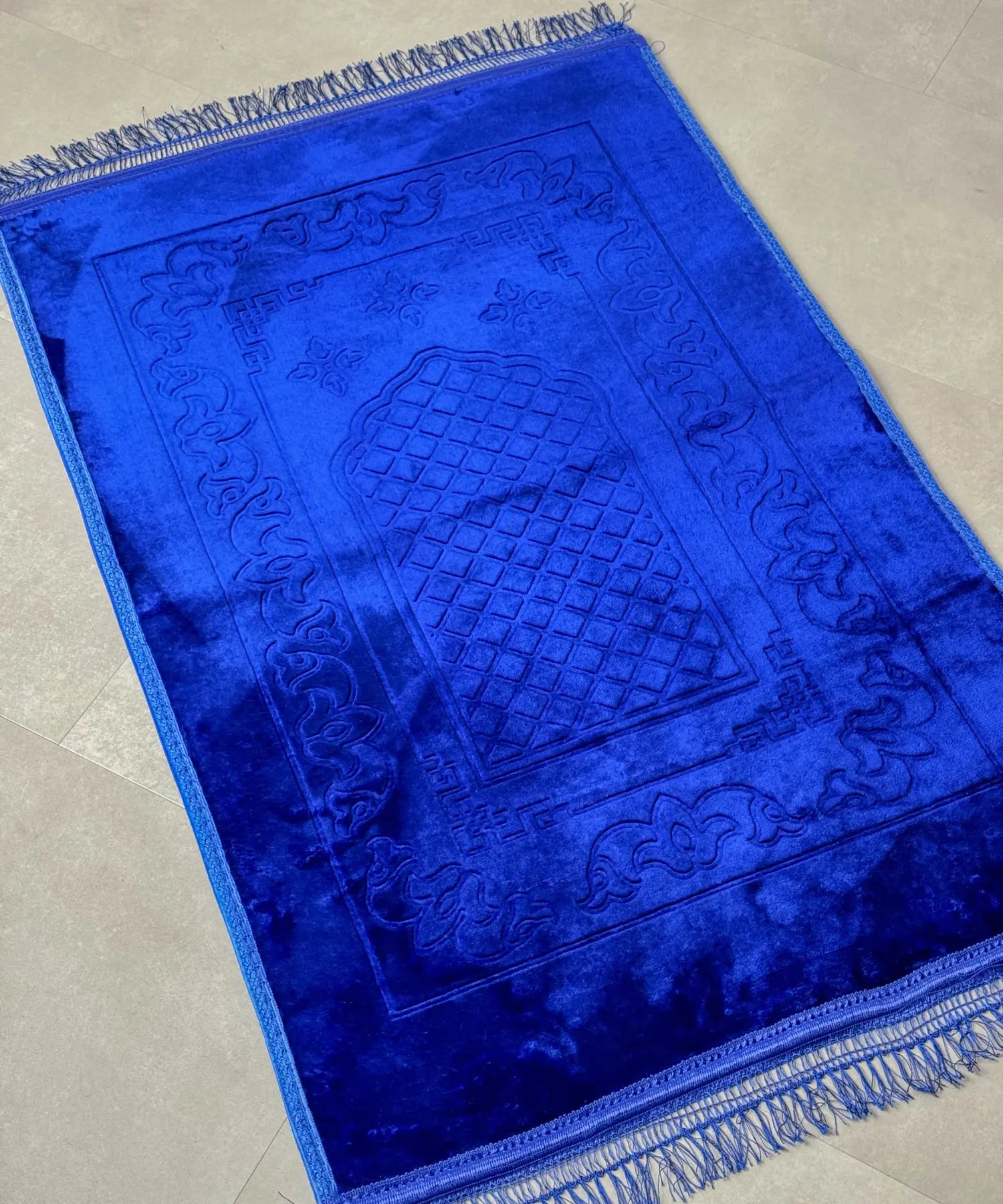 Tapis de Prière Bleu Électrique